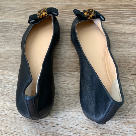NWOT Tory Burch Black and Tortoise Shell Flats(8) - Picture 7 of 7